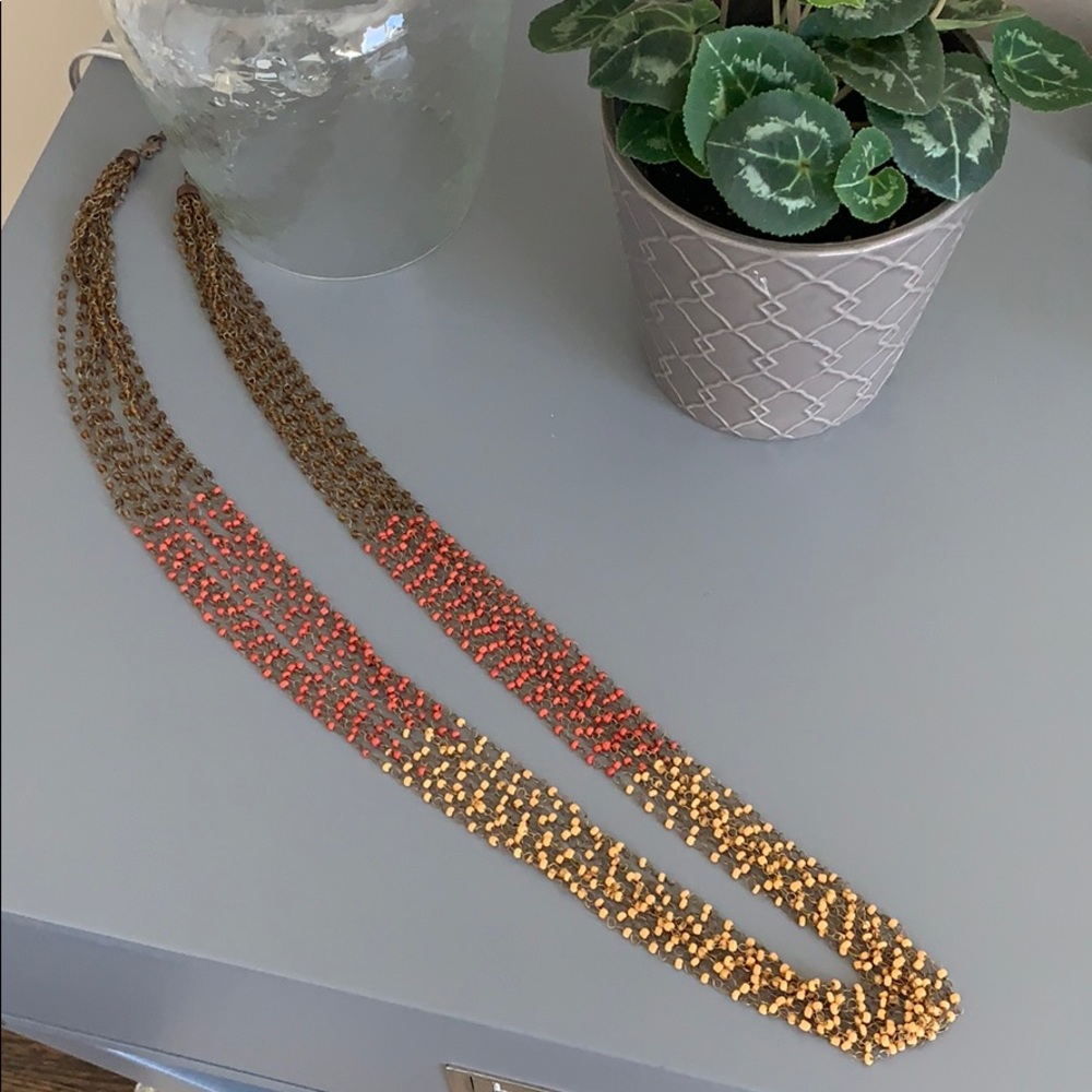 Beaded statement necklace